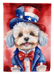 Maltipoo Patriotic American House Flag - 194030955901