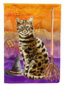 Halloween Cat Art Flag Canvas - 194030048955