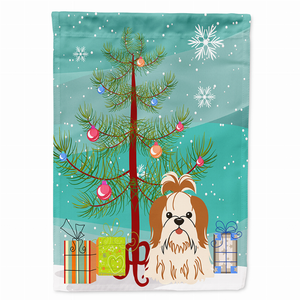 Merry Christmas Tree/Dog breed Themed Flag Canvas - 638508537294