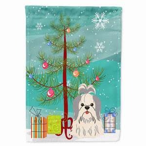 Merry Christmas Tree/Dog breed Themed Flag Canvas - 638508537270
