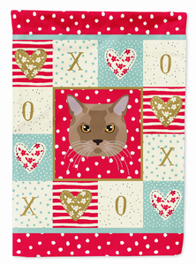 European Burmese Cat Love Flag Canvas House Size - 194030085967