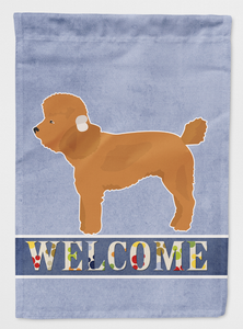 Toy Poodle Welcome Flag Canvas House Size - 194030050774