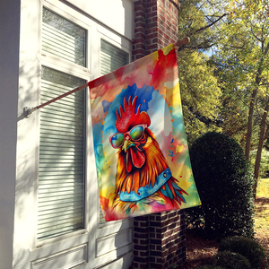 Hippie Animal Red Rooster House Flag - 198453035530