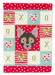 Lykoi Cat Love Flag Canvas House Size - 194030086094