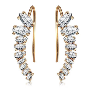 Uptown Girl Earrings Hip and Chic Ear Crawlers - 723466557634