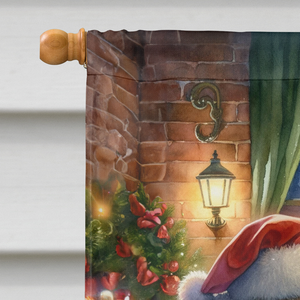 Bullmastiff and Santa Claus House Flag - 194030889367