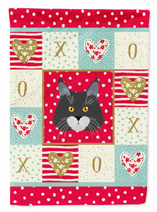 Maine Coon Cat Love Flag Canvas House Size - 194030086100