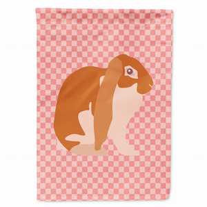 Animal/Bird Themed Pink Check Flag Canvas - 638508946119