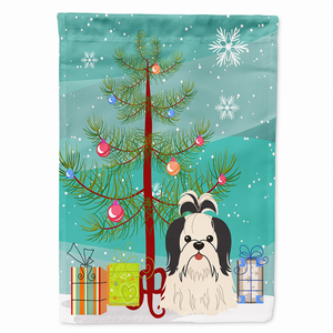Merry Christmas Tree/Dog breed Themed Flag Canvas - 638508537300
