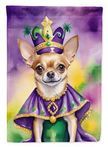 Chihuahua King of Mardi Gras House Flag - 194030931547
