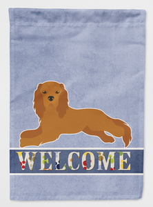 Ruby Cavalier King Charles Spaniel Welcome Flag Canvas House Size - 194030050934