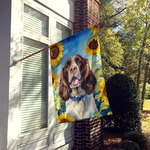 English Springer Spaniel in Sunflowers House Flag - 194030962657
