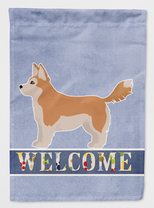 Corgi Husky Mix Welcome Flag Canvas House Size - 194030051368