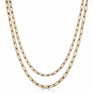 Double Medium Link Chain Necklace - 000458452407