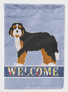 Bernedoodle Welcome Flag Canvas House Size - 194030051160