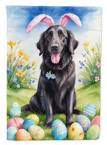 Flat-Coated Retriever Easter Egg Hunt House Flag - 194030939239