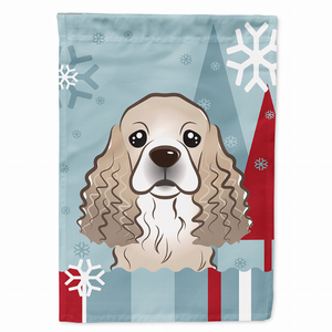 Winter Holiday/Dog Breed Flag Canvas - 638508122391