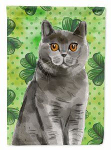 Shamrock Cat Art Flag Canvas - 194030047781