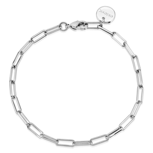 Silver Elongated Link Chain Bracelet - 000354785925