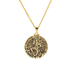 St Michael Medal Plate  Chain - 603799512541