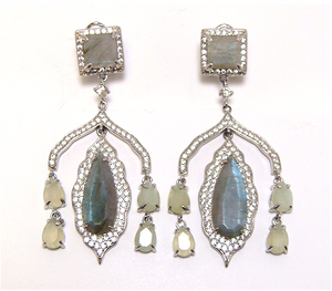 Labradorite, New Jade Chandelier Dangle  Earrings - 000354896883