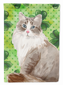Shamrock Cat Art Flag Canvas - 194030047859
