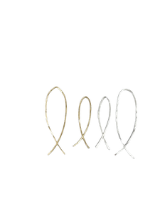 Fishtail Hammered Wire Earring - 196704534535