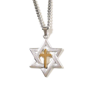 Silver Plated Star Of David Necklace - 714611139744