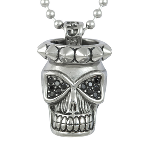 Skull and Spikes Necklace - 734130258719