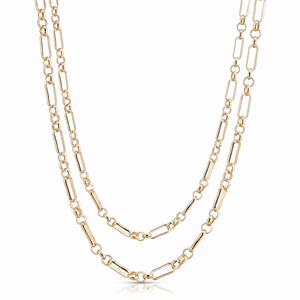 Double Small Multi Link Chain Necklace - 000458452408