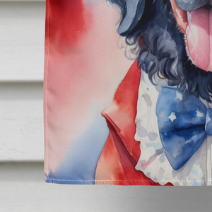 Curly-Coated Retriever Patriotic American House Flag - 194030955314