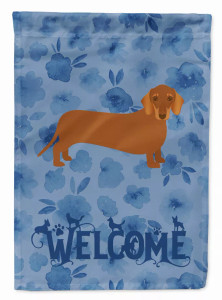 Dachshund Welcome Flag Canvas House Size - 194030103180