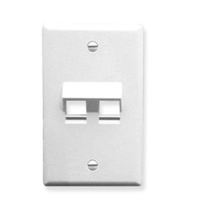 Faceplate- Angled- 1-gang- 2-port- White - 633758014908 Faceplate- Angled- 1-gang- 2-port- White - 633758014908