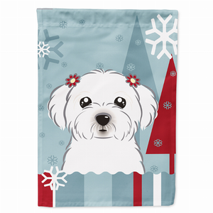 Winter Holiday/Dog Breed Flag Canvas - 638508122315