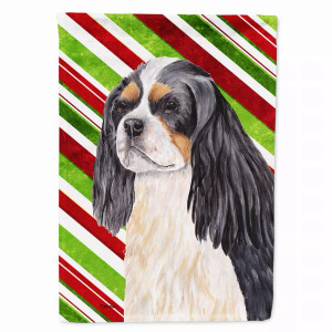Cavalier Spaniel Candy Cane Holiday Christmas Flag Canvas House Size - 705332101165