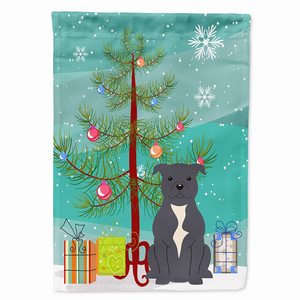 Merry Christmas Tree/Dog breed Themed Flag Canvas - 638508536884