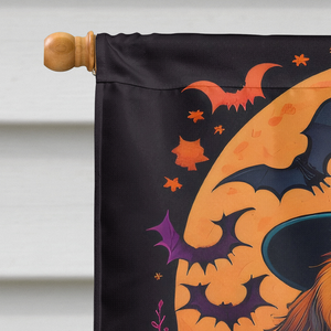 Cavalier Spaniel Witchy Halloween House Flag - 194030696118