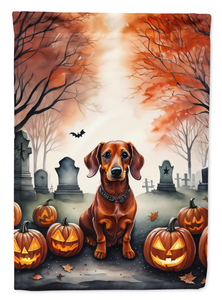 Dachshund Spooky Halloween House Flag - 194030769089