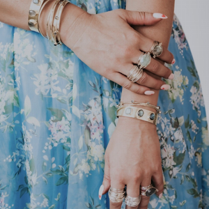 Marcia Wire Wrap Ring with Swarovski Crystals - 196704532654