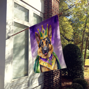 German Shepherd King of Mardi Gras House Flag - 194030931844