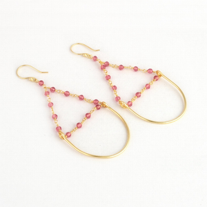 Pink Tourmaline Earrings - 196704173307
