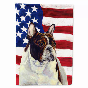 USA American Flag with French Bulldog Flag Canvas House Size - 705332078740
