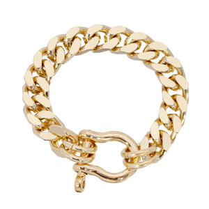 Eklexic Roxy Bracelet, 10K Gold Plated or Rhodium-Silver Plated, Various Chain Lengths