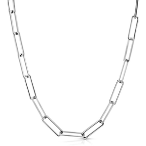 Silver Large Rectangle Link Chain - 000354785984
