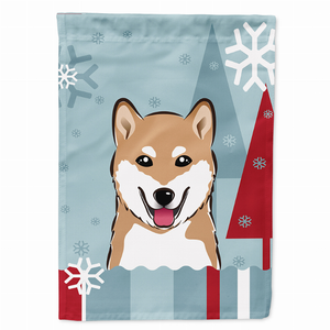 Winter Holiday/Dog Breed Flag Canvas - 638508122483