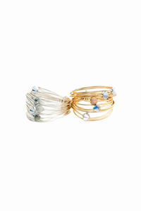 Marcia Wire Wrap Ring with Swarovski Crystals - 197094668534