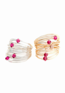 Marcia Wire Wrap Ring with Swarovski Crystals - 810104071130