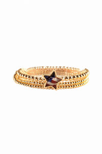 Patriotic American Flag Stretch Bracelet - Star - 196704173543
