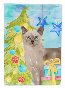 Christmas Presents Dog Art Flag Canvas - 194030048467