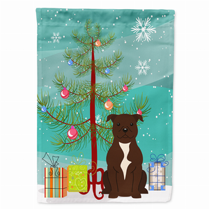 Merry Christmas Tree/Dog breed Themed Flag Canvas - 638508536907